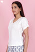 Cambric Cotton Pintucked Top With Floral Print